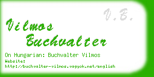 vilmos buchvalter business card